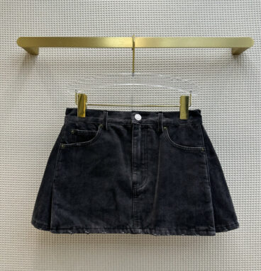 Balenciaga Classic Wash Mini Denim Skirt