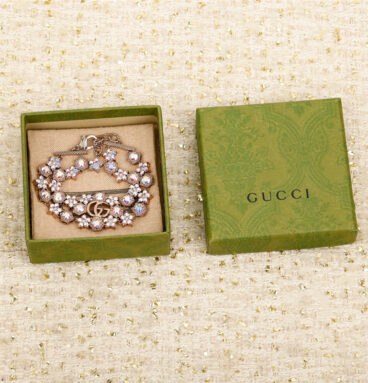 gucci Flower Diamond Double G Necklace Bracelet