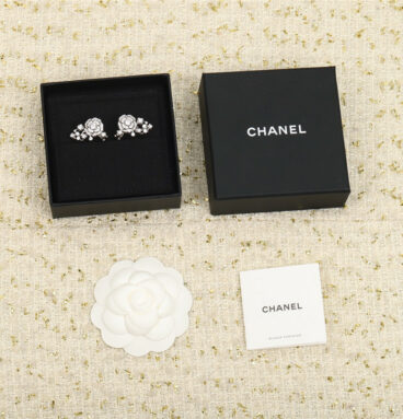 Chanel camellia earrings