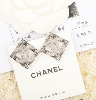 Chanel square double c earrings