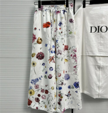 Dior dream flower series wide leg trousers