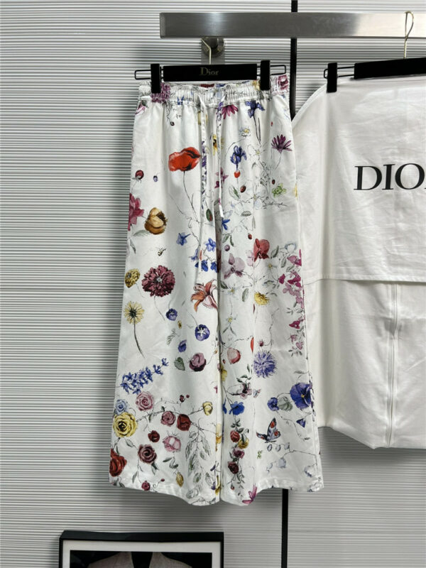 Dior dream flower series wide leg trousers
