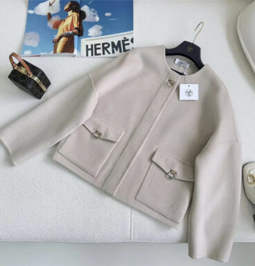 Hermès equestrian double-faced cashmere