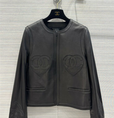 Chanel Middle Ages Vintage Leather Jacket Small Coat