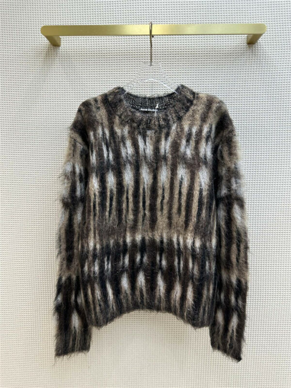 acne studios jacquard mohair sweater