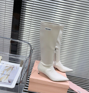 miumiu autumn and winter new pointed mid-calf boots boots