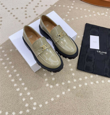 celine new thick-soled retro style loafers