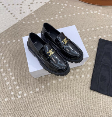 celine new thick-soled retro style loafers