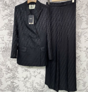 fendi early autumn new silk jacquard suit