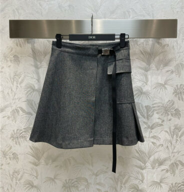 dior one piece high waist pleated paneled skirt