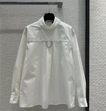 louis vuitton LV autumn and winter new white shirt