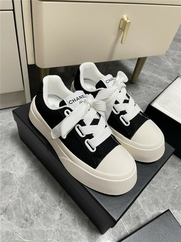chanel casual canvas shoes