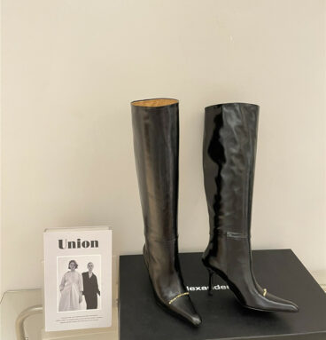 alexander wang new autumn and winter pleated high boots