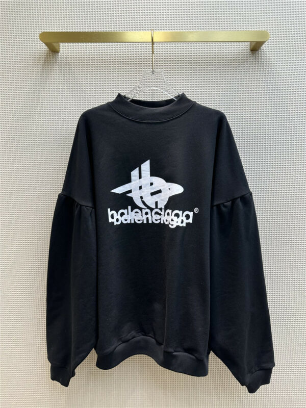 Balenciaga American Letter Overlap Print Sweatshirt