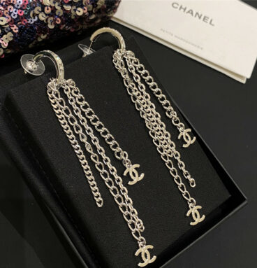 Chanel hook tassel earrings