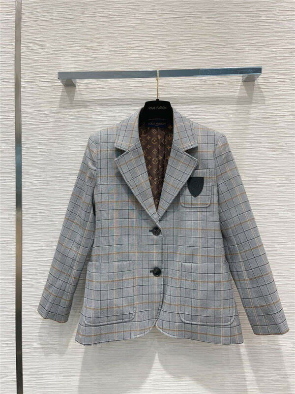 louis vuitton LV middle-aged style pair of plaid full series jacket