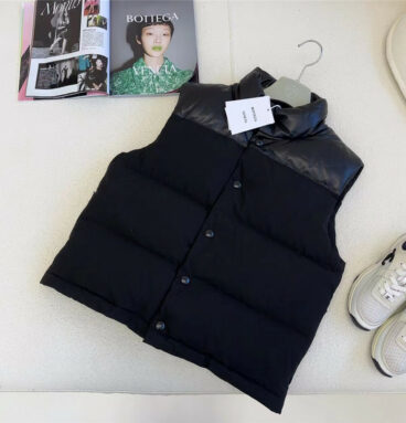 Bottega Veneta's new lambskin spelling collar down vest
