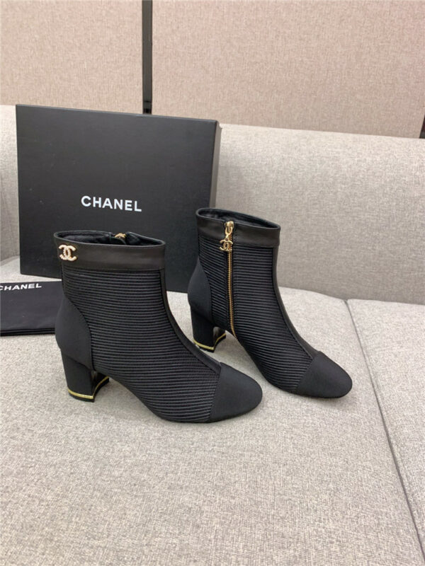 Chanel new high heel ankle boots
