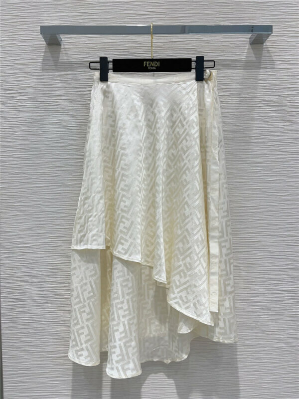 fendi technical silk jacquard series skirt