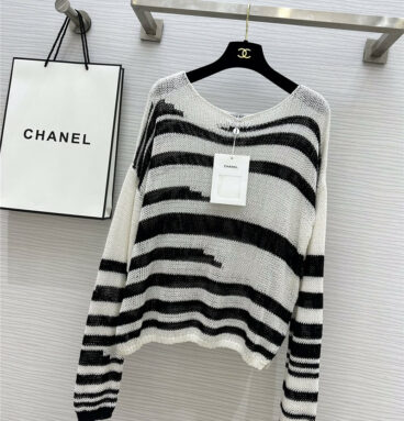 Chanel new zebra print long-sleeved sweater