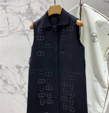 Hermès autumn and winter long cashmere vest