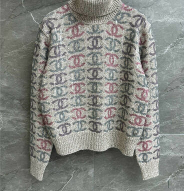 Chanel logo sequin sweater