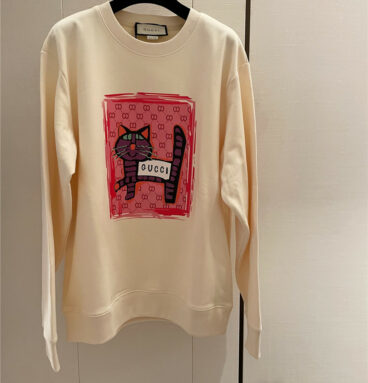 gucci new cat print sweater