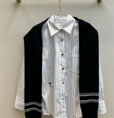 dior shawl striped shirt