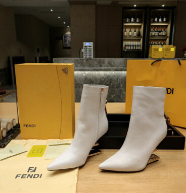 fendi pointed toe high heel ankle boots