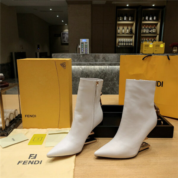 fendi pointed toe high heel ankle boots