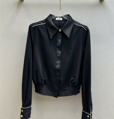 YSL Contrasting Bound Black Shirt