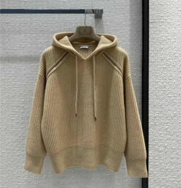 Brunello Cucinelli hooded cashmere-knit sweater