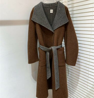 Hermès new single leaf lapel cashmere coat
