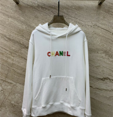 chanel logo letter hooded all-match sweater