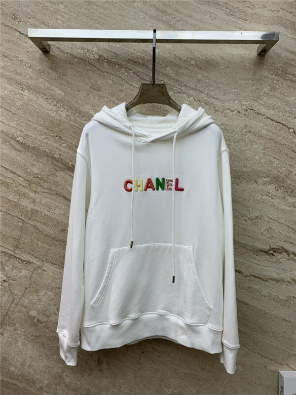 chanel logo letter hooded all-match sweater