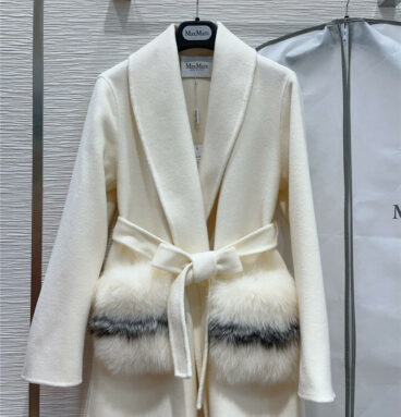 MaxMara Wool + Fox Fur Jacket