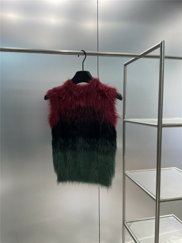 dior early autumn imitation mink fur sleeveless vest