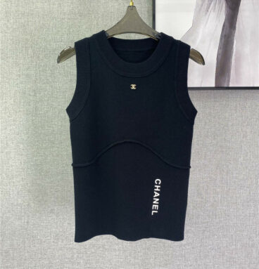 Chanel latest series double C letter logo knitted vest