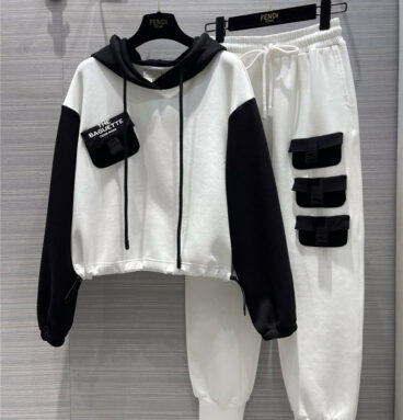 fendi black and white baguette small bag sweater suit