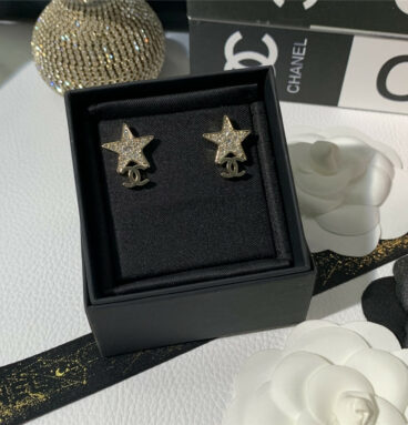 Chanel new double C earrings on both sides