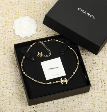 chanel copper ball decoration necklace