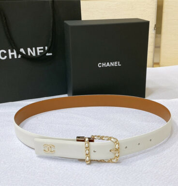 Chanel swivel hardware buckle belt