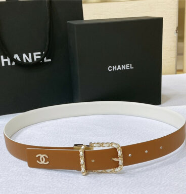 Chanel swivel hardware buckle belt