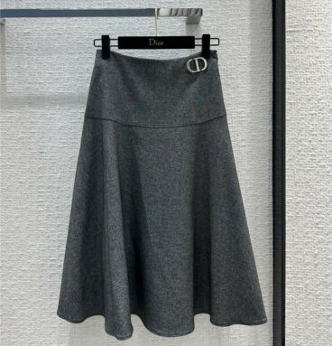 dior vintage gray long skirt