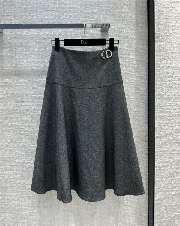 dior vintage gray long skirt