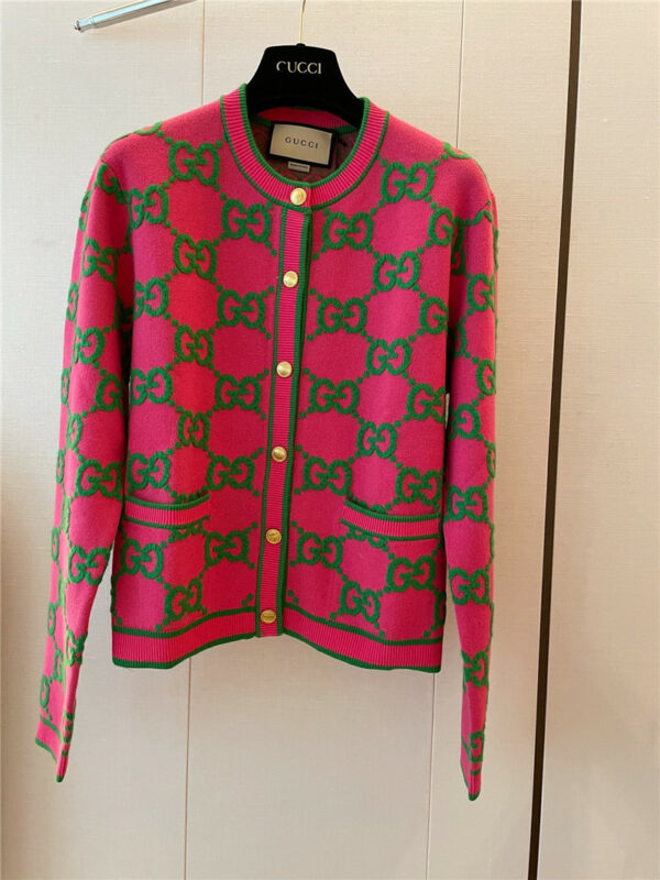 gucci new silk cotton blended cardigan