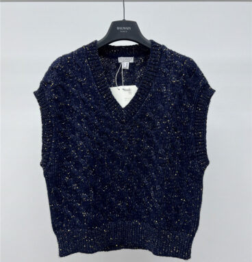Brunello Cucinelli sequin-embellished knitted vest
