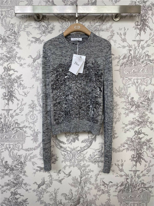 dior early autumn new constellation heavy industry sweater