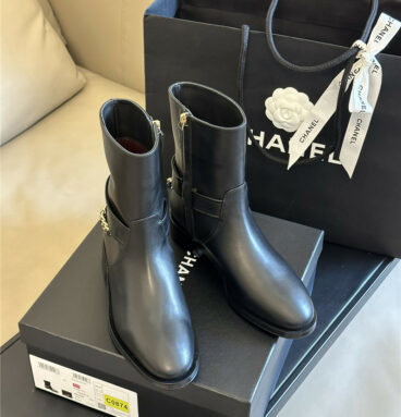 Chanel autumn winter chain ankle boots