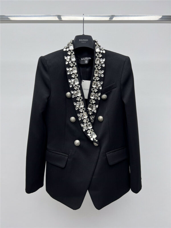 Balmain collar diamond suit